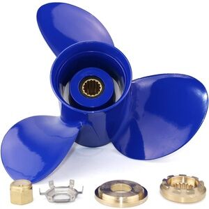 Blue Boat Propeller with Accessories